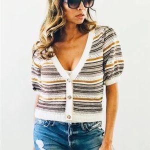 EUC House of Harlow 1960 Cropped Knit Cardigan